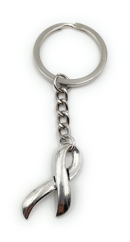 Llavero Lazo Cinta Cancer Plata Llavero eBay
