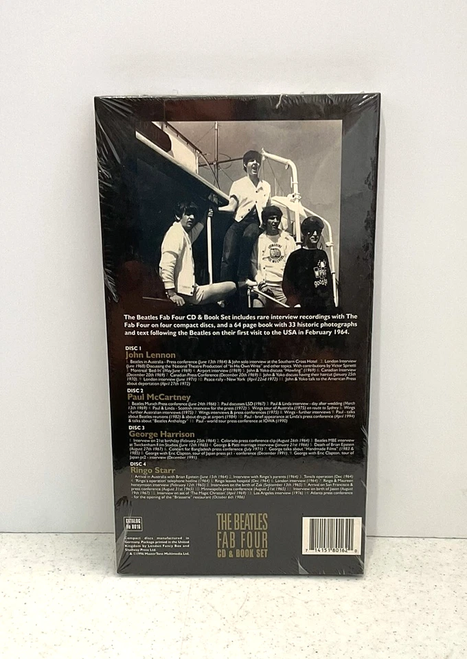 The Beatles – Fab Four (CD & Book Set) - Four Discs plus Book - Factory Sealed - Image 3 of 4