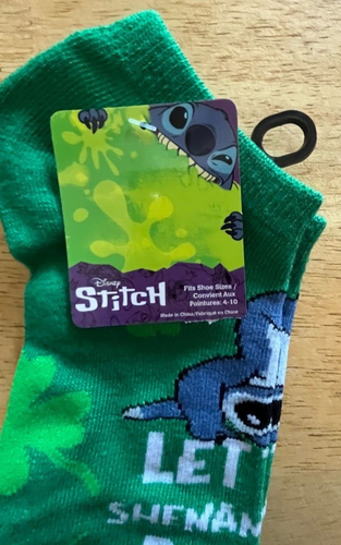 NEW! ST PATRICK'S DAY DISNEY "STITCH" SOCKS ~ SIZE 4-10 ~ 1 or ALL ~ 1+ SHIP - Picture 5 of 9