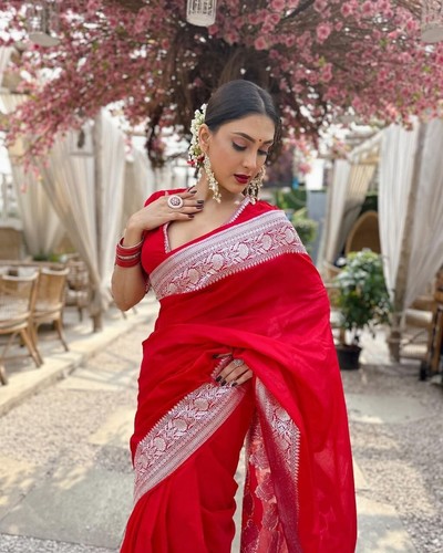 Saree Party Wear Wedding Designer Indian Blouse Sari Bollywood Ethnic Pakistani - Picture 2 of 9