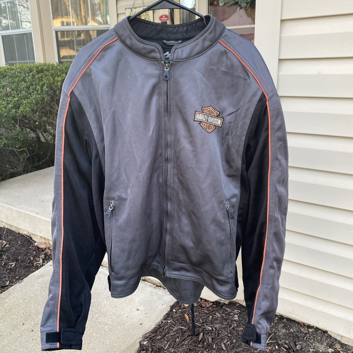 Harley Davidson Motorcycles Armored Jacket Mens 2XL Padded Gray