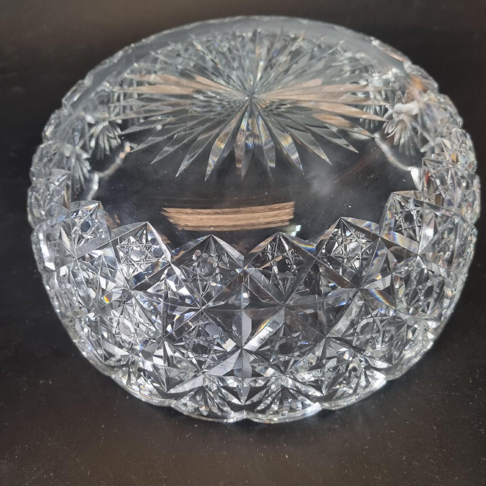Vintage Thomas b Corbett Crystal Cut Glass Fruit Bowl 22.8cm eBay