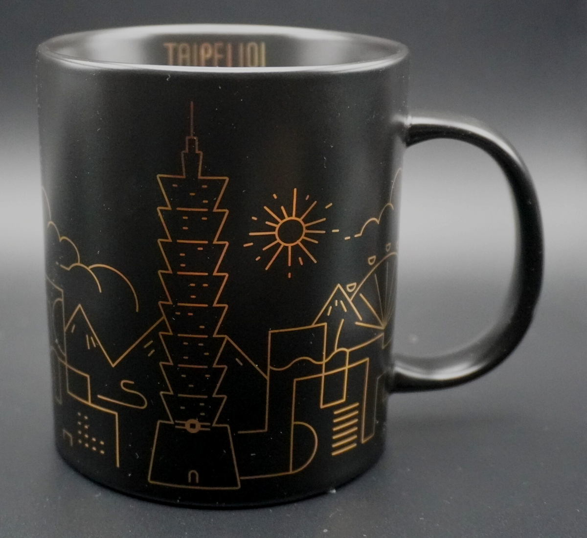 Taipei 101 Starbucks You Are Here Collection Black Gold 14oz