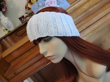 White Ribbed Knit Headband Earwarmer READY TO SHIP