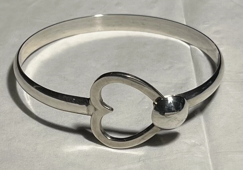 Cape Cod Style Heart Hook Sterling silver Bracelet 7’' - Image 4 of 4