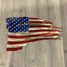 Distressed Flag Metal Sign Cutout