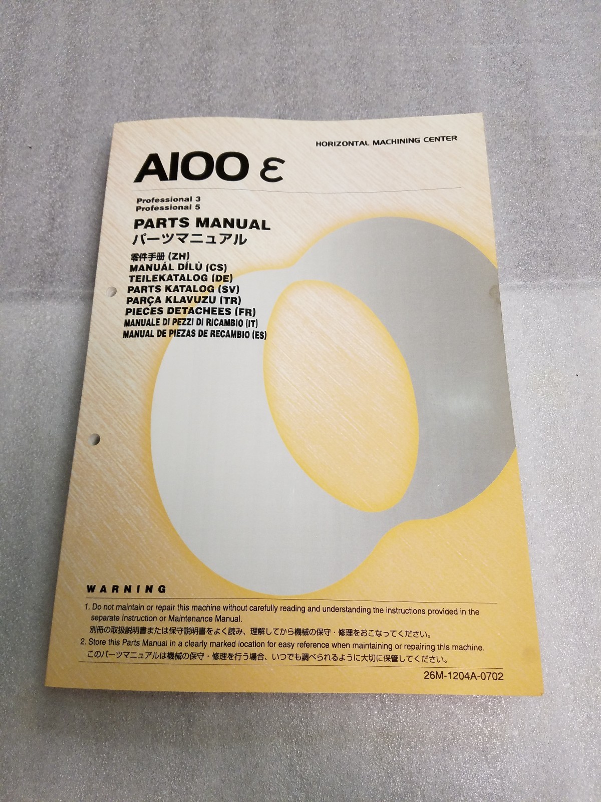 Makino A100e Pro3, Pro5 Parts Manual | eBay