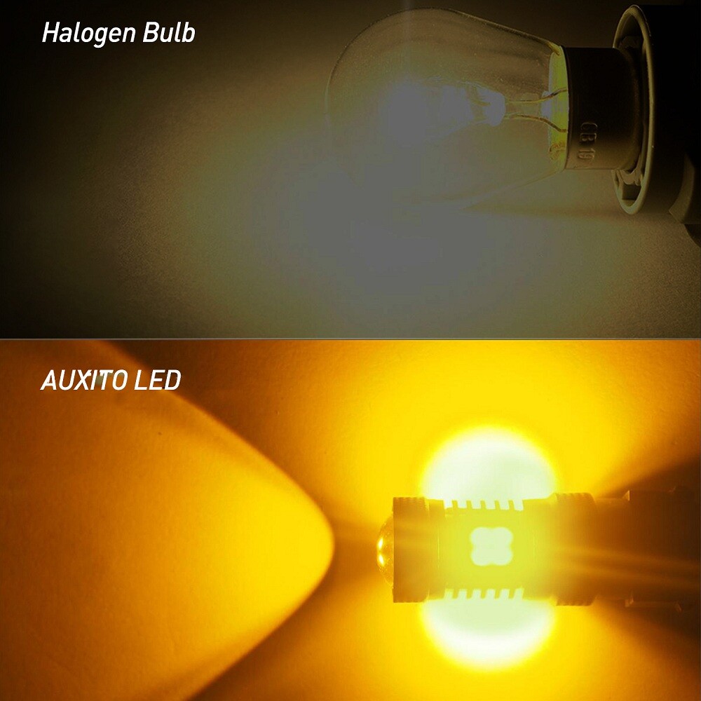 2X AUXITO T20 7443 7440 WY21W W21W RED LED BRAKE STOP TAIL LIGHT BULBS
