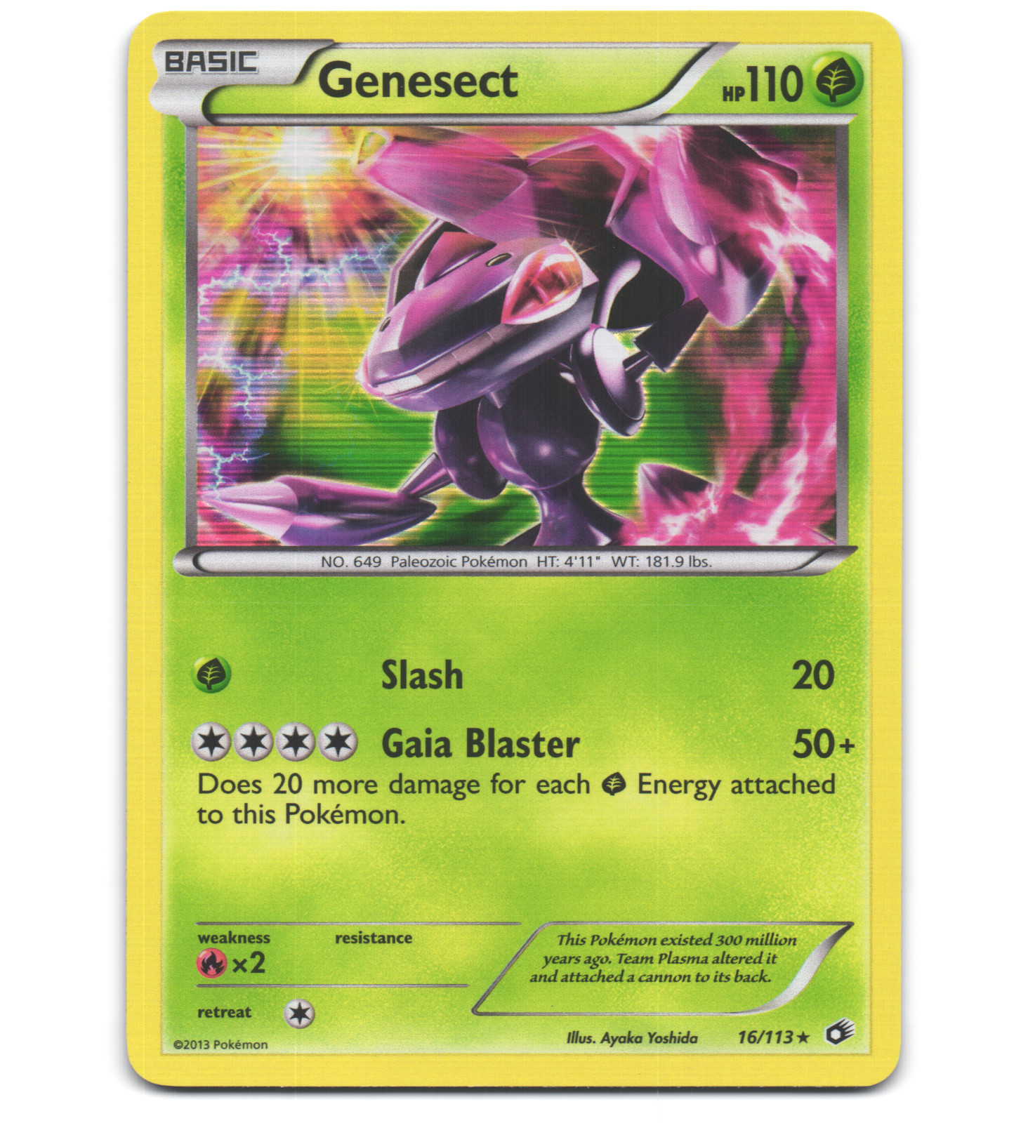 Pokemon 2013 Near Mint NM Genesect 16/113 Legendary Treasures Holo Card