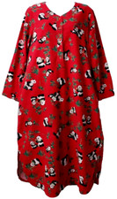 Vestido de Noche La Cera Panda M Camisa de Franela Camisón Oso Rojo Bambú BOLSILLOS De Colección