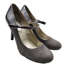 Worthington Easton Heels Sz 7.5M Gray Suede Leather 