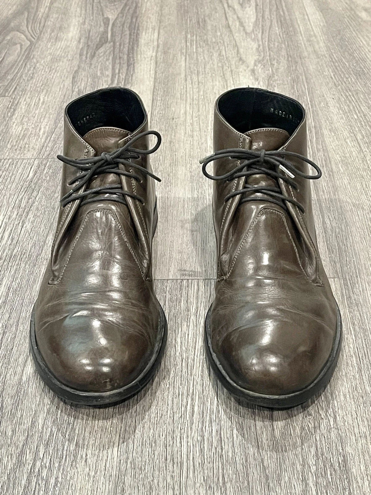 Bottes cheville désert en cuir marron foncé Dior taille 42