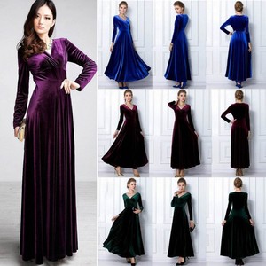 velvet cocktail bridesmaid dress sleeve maxi evening dresses