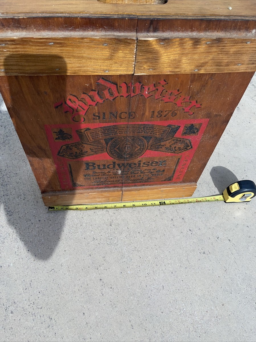 Old Anheuser Busch Budweiser Wooden Crate 9 Slot Cabinet | eBay