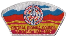 1997 Jamboree Central Florida Council FL 75 Years JSP White Bdr (AR1841)