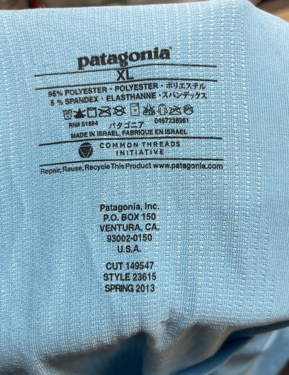 t PATAGONIA Women's Shirt Lightweight Crew Neck Gamut 23615 Blue