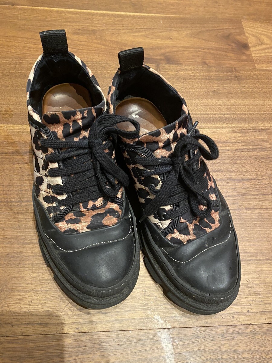 関税＆送料込み】Ganni Leopard Ankle Boots Leopard Leopard