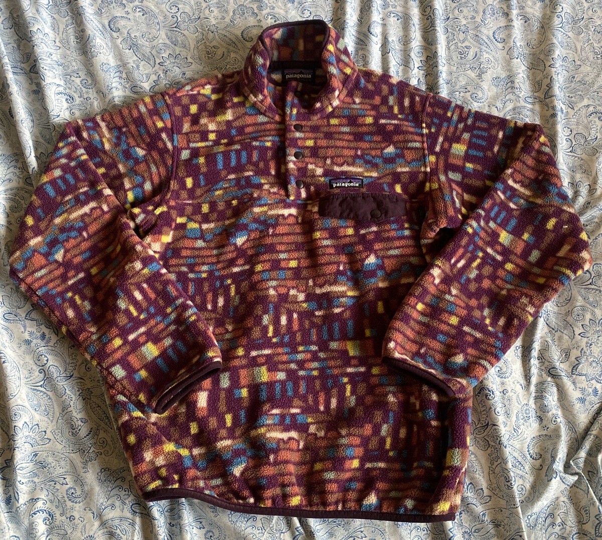 Patagonia Jacket Womens Small Fitz Roy Patchwork Night Plum Snap T