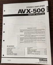 Yamaha AVX-500 Stereo Amplifier Service Manual - Original