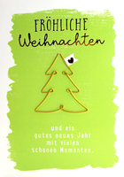 Draht Baum Herz Karte Weihnachtskarte Neujahr Weihnachten Handarbeit #GrußKarte