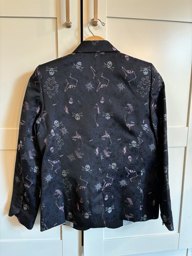 Zadig & Voltaire Women's Victor Jac Tattoo Print Blazer Jacket size 36 XS/S - Picture 3 of 7