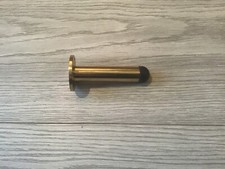 Brass Projection Door Stop Screw-Fix Floor Skirting Rubber Buffer Stopper
