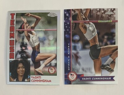 2024 Topps Chrome US Olympic 1984 #84T-9 & #30 Vashti Cunningham USA