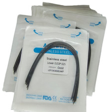 10Pks Arcos de Ortodoncia Dentales Alambre de Arco de Acero Inoxidable Rectangu