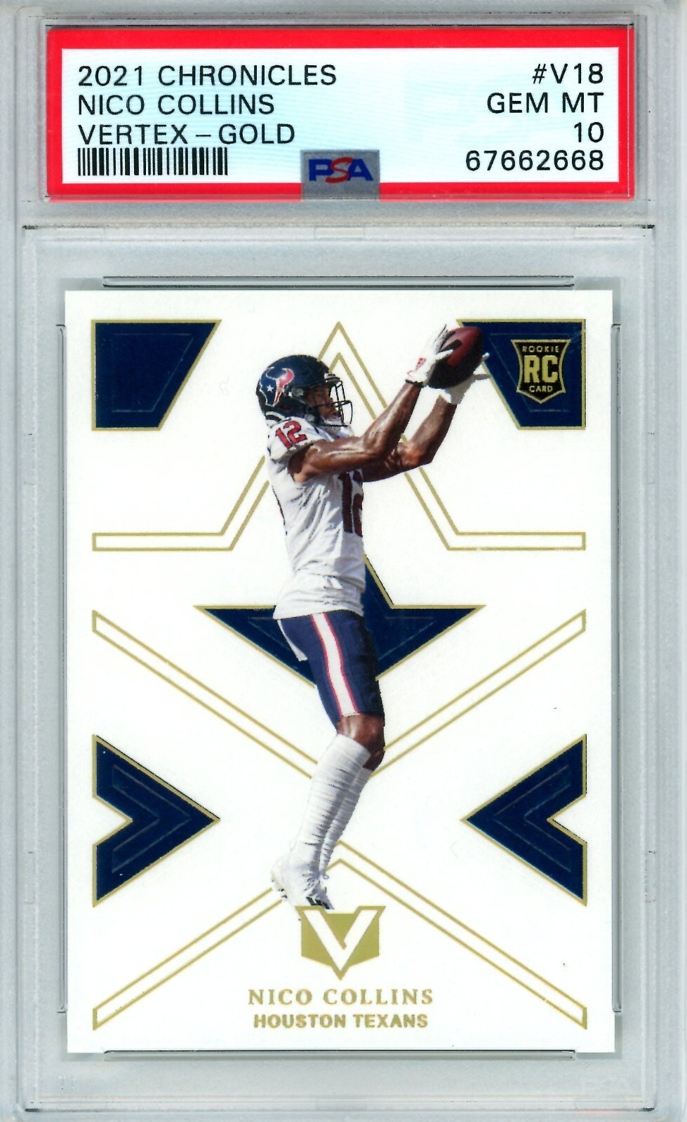 Nico Collins Panini Chronicles Vertex #V18 Gold
