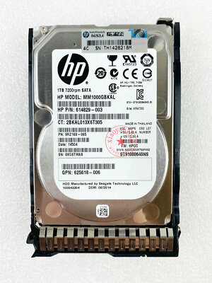 H P Proliant 1TB 7.2K Hot Plug 2.5'' SFF 6G SATA MDL Hard Drive 656108-001