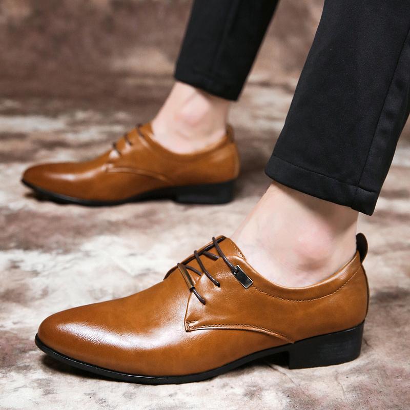 SAOLA Scarpe da sposa Oxford oversize da uomo formali eleganti britanniche punta business oversize