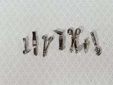 Dollhouse Tiny Medical Surgical Instruments 7 Pc Metal Miniature Accessories