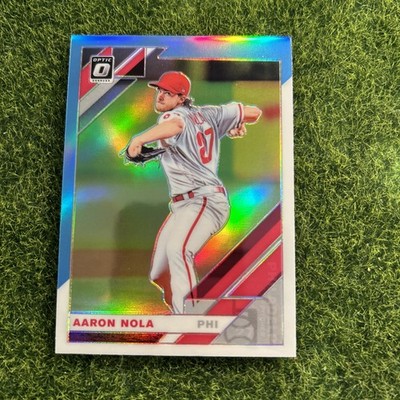 Prizm 2019 Panini Donruss Optic Aaron Nola Carolina Blue Diamond Kings #145 A96