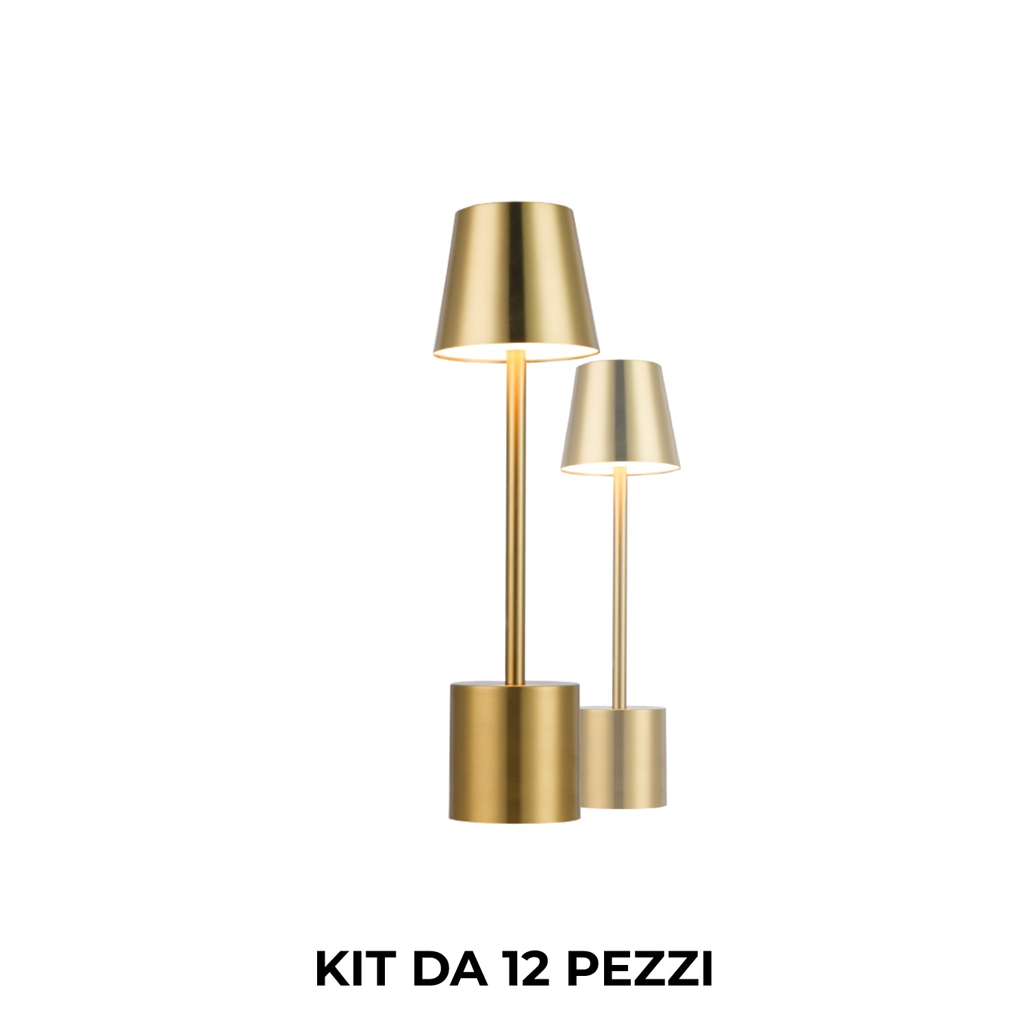 Dati Tecnici Kit 12 Pyramidea LRP11G Oro: Lampade LED 2000mAh USB