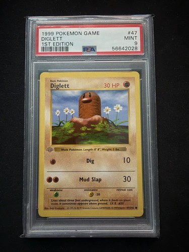 Diglett (1st Edition) graded PSA 9 for sale on eBay