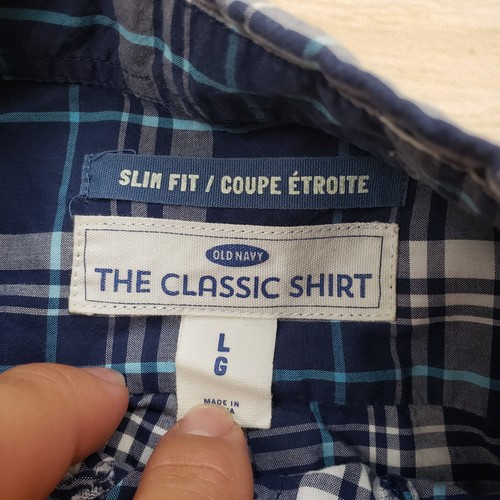 Vecchia Camicia Marina Militare Uomo Grande Blu Bottoni Manica Corta Casual Plaid Adulto L - Foto 5 di 10