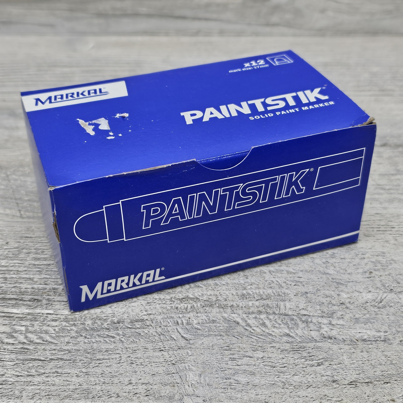 Markal Paintstik Original B Solid Paint Marker White 17mm 12