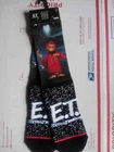 NEW PAIR OF BLACK ODD SOX E.T. SOCKS THE EXTRA-TERRESTRIAL CREW SIZE 8-12