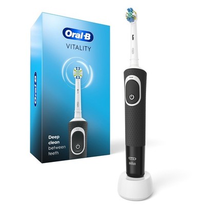 Oral-B Floss Action Rechargeable Toothbrush Black 1 Count for Adults Kids