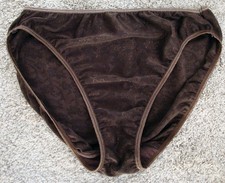 Fashion Bug 8 XL Chocolate Brown Panty With a Print Thicker Material Vintage