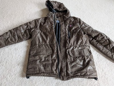 Vintage y2k Men's ORIGINAL British Puffa Jacket Puffer Coat Medium Quilted Outer