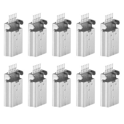 10 StüCk  USB Typ B Stecker 180 Grad 5 Pin SMD  zum LöTen Jack Connector P7B4
