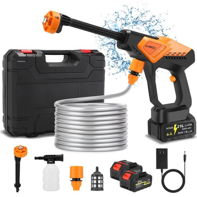 #ad Cordless Pressure Washer Battery Powered 6 in 1 Nozzle Portable Power Washer... $87.48