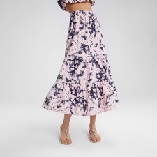 Women Wide Shirred Waistband A-Line Skirt - Wild Fable