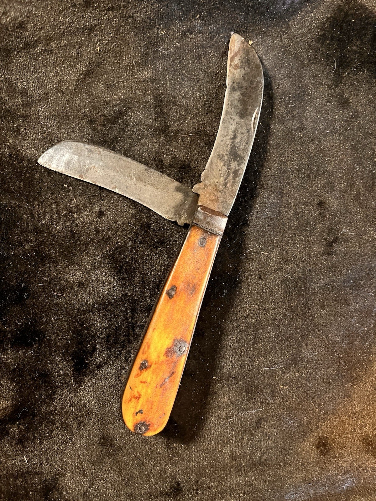EARLY STAG HAWKBILL PRUNNER TWO BLADE KNIFE BYRNE 4 1/2”