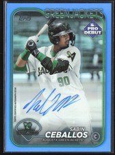 Sabin Ceballos 2024 Topps Pro Debut Autographs Blue Auto /150 #PD-50 Augusta
