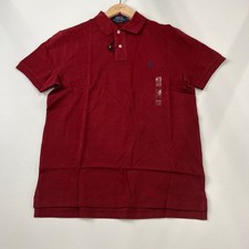 POLO RALPH LAUREN Custom Slim Fit Mesh Polo Shirt Men's Size M Red