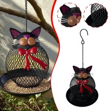 Hanging Bird Feeder Feeding Dish Tray Iron Food Dispenser Platform Hummingbirds