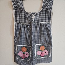 Large Navy Blue Mexican Apron Mandil Delantal Mexicano