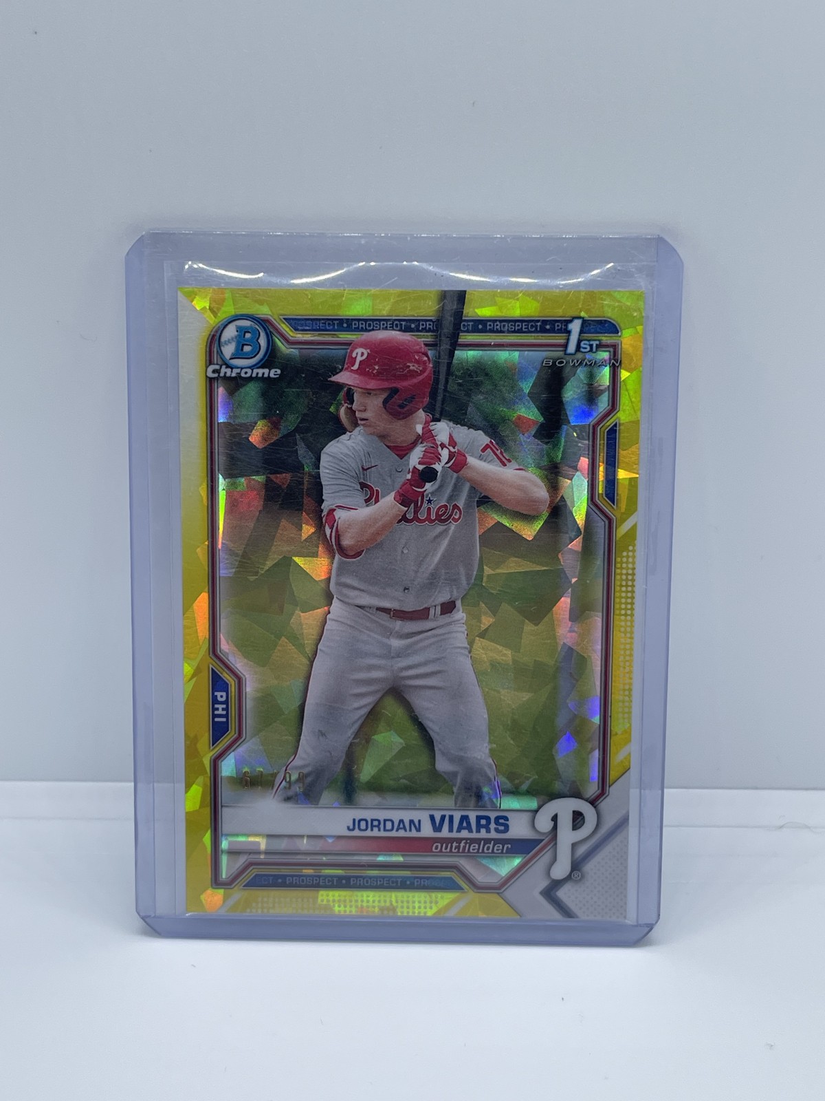 Jordan Viars - 2021 1st Bowman Chrome Draft Sapphire #BDC-132 Yellow /99 (RC)